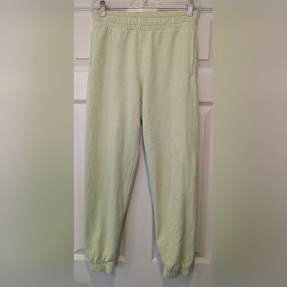Aritzia Wilfred Free mint green fleece organic cotton cozy jogger sweatpants XS